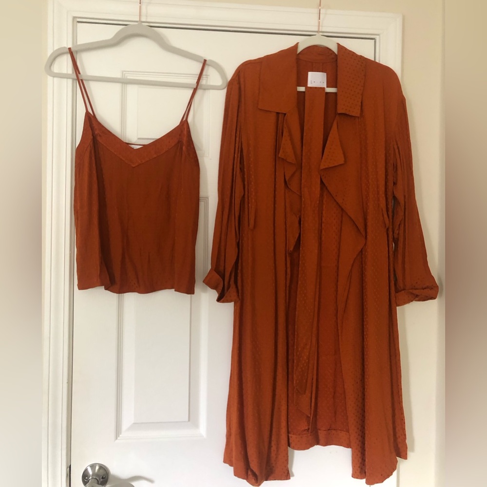 Leith tank and kimono set. Size small